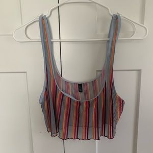 Out From Under Sheer Cropped Tank Top